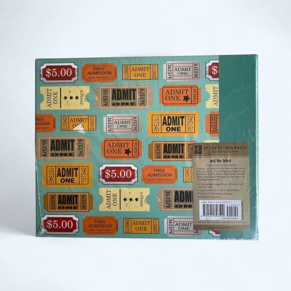 Just the Ticket Stub Organizer Expandable 2 Ring Binder 8 x 8 Pages New Sealed - Picture 2 of 5